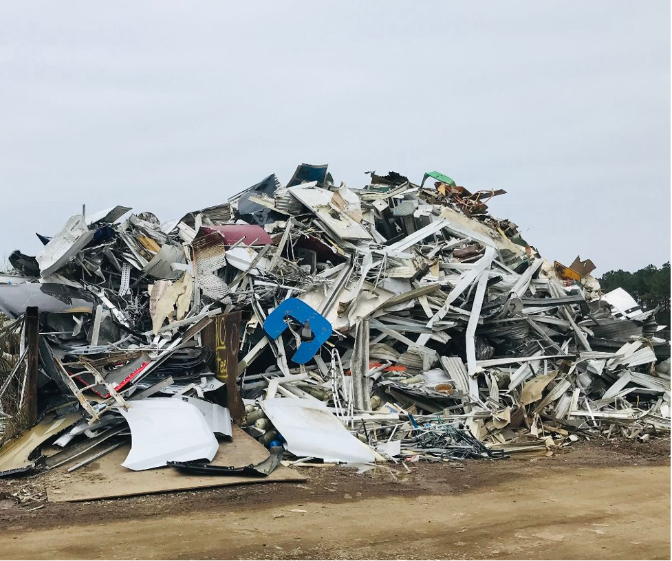 photo of scrap metal pile