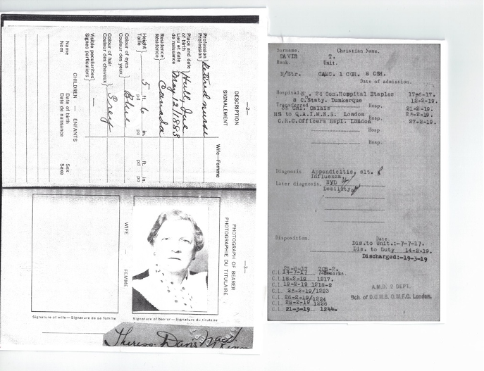 Theresa Davis military ID and discharge papers