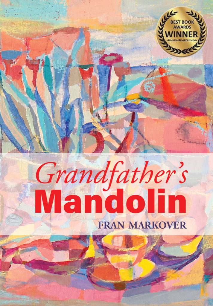 Grandfather's Mandolin cover. Features a gold sticker that reads "Best Book Awards Winner"