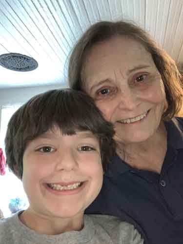 Marya Smith posing with her grandson Peter